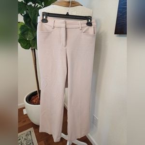 EXPRESS Womens Mid Rise Trouser Pant, SHORT/PETITE, size 4S, light blush pink